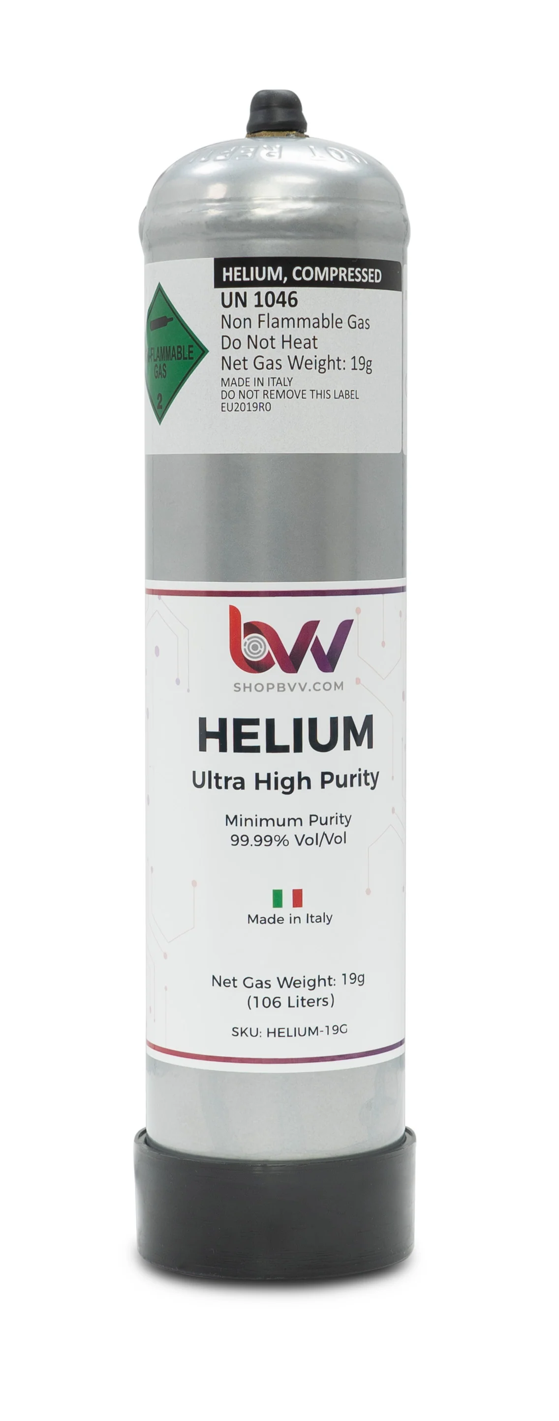 High Purity Helium Tank 99.99% (19g / 106 liters) Questions & Answers