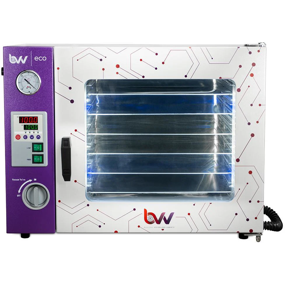 1.9CF ECO Vacuum Oven - 4 Wall Heating, LED display, LED's - 6 Shelves Standard Questions & Answers