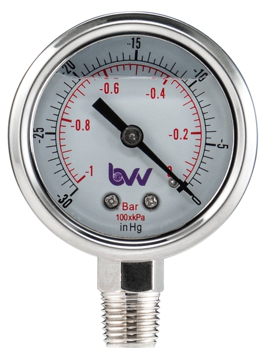 Standard Glycerin Filled Vacuum Gauge 1/4" NPT BASE Questions & Answers