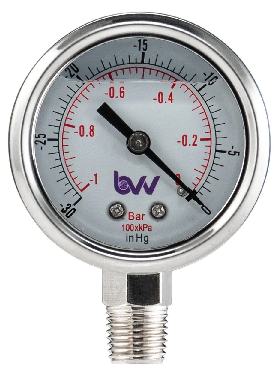 Standard Glycerine Filled  Vacuum Gauge 1/4" NPT BASE Questions & Answers