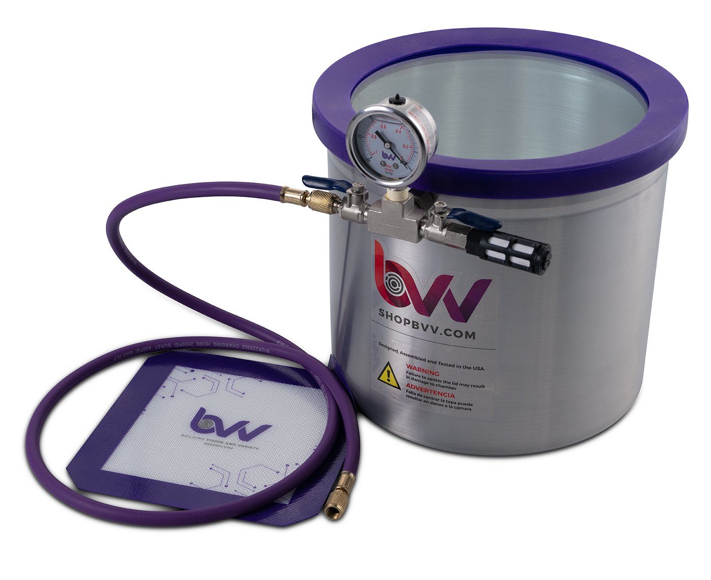 Glass Vac 5 Gallon Aluminum Side Mount Vacuum Chamber Questions & Answers