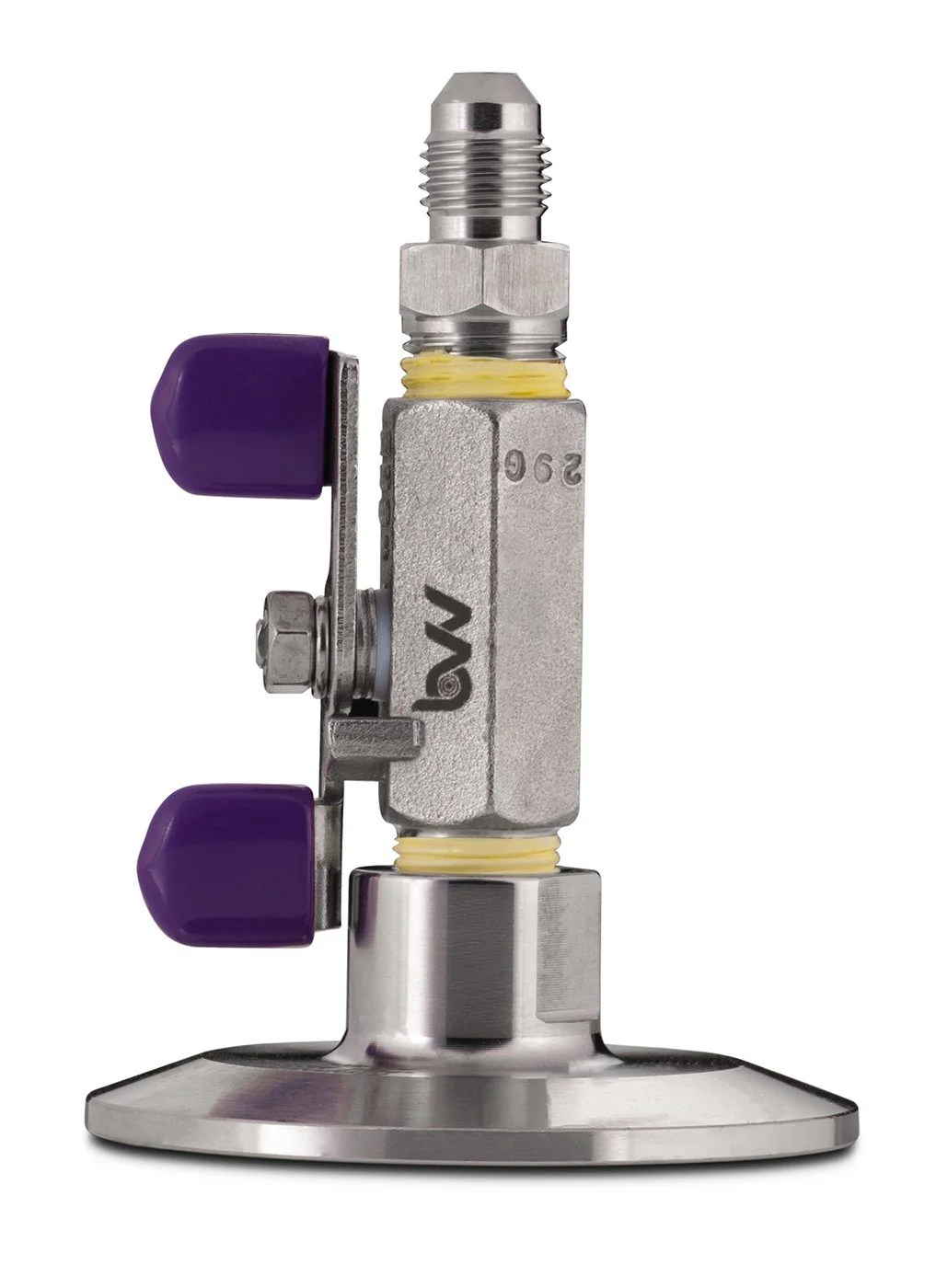 Tri-Clamp Topcap with Valve and 1/4" 37 Degree JIC Flare -40 to 230C Questions & Answers