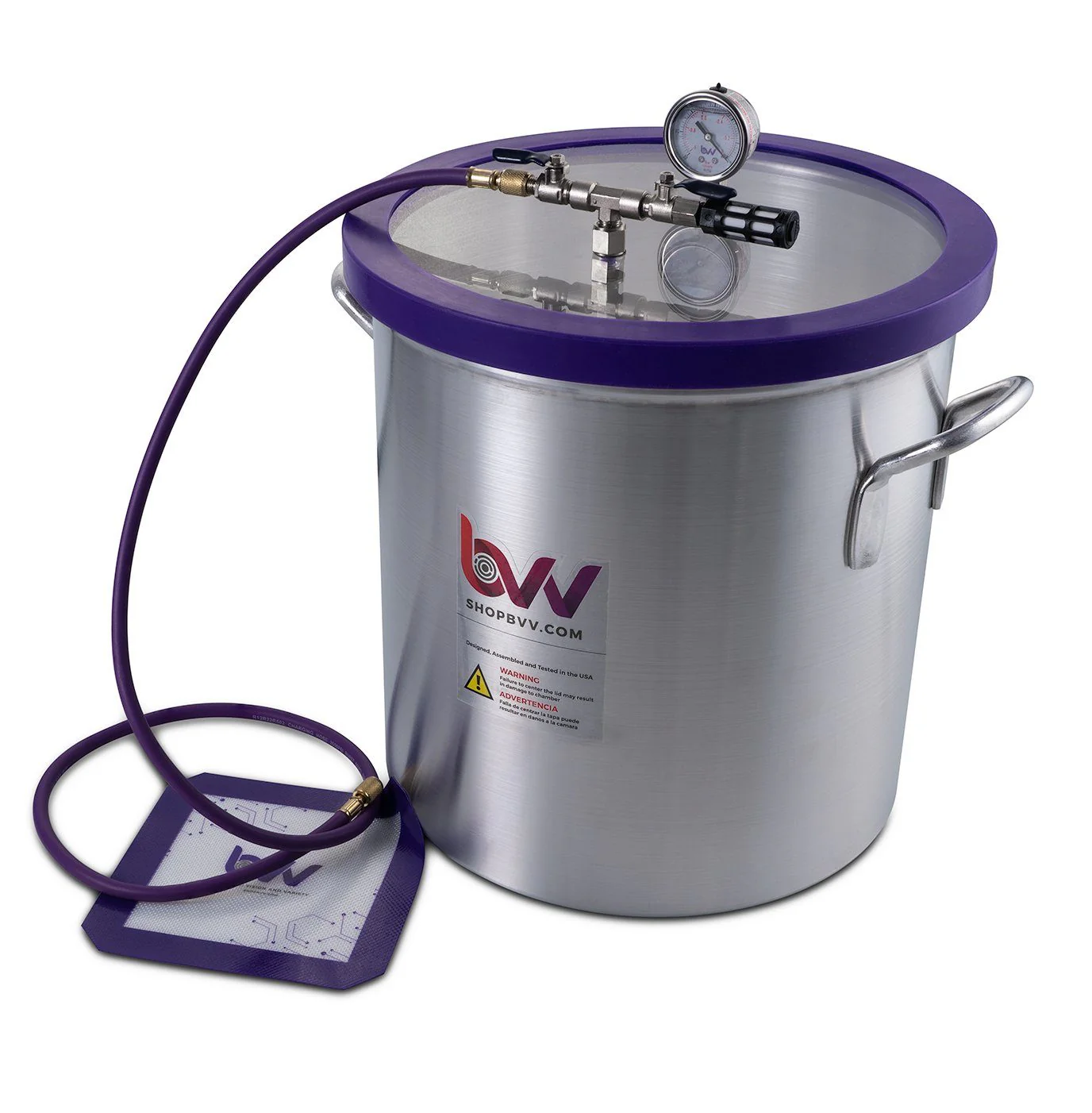 What size vacuum pump is required for the 10 gallon chamber