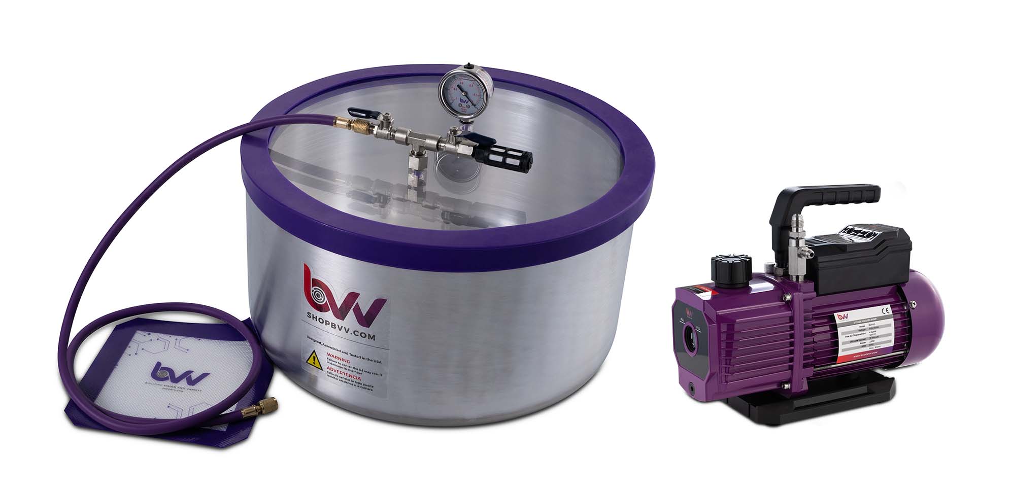 BVV 7 Gallon Aluminum Vacuum Chamber and V9D 9CFM Two Stage Vacuum Pump Kit Questions & Answers