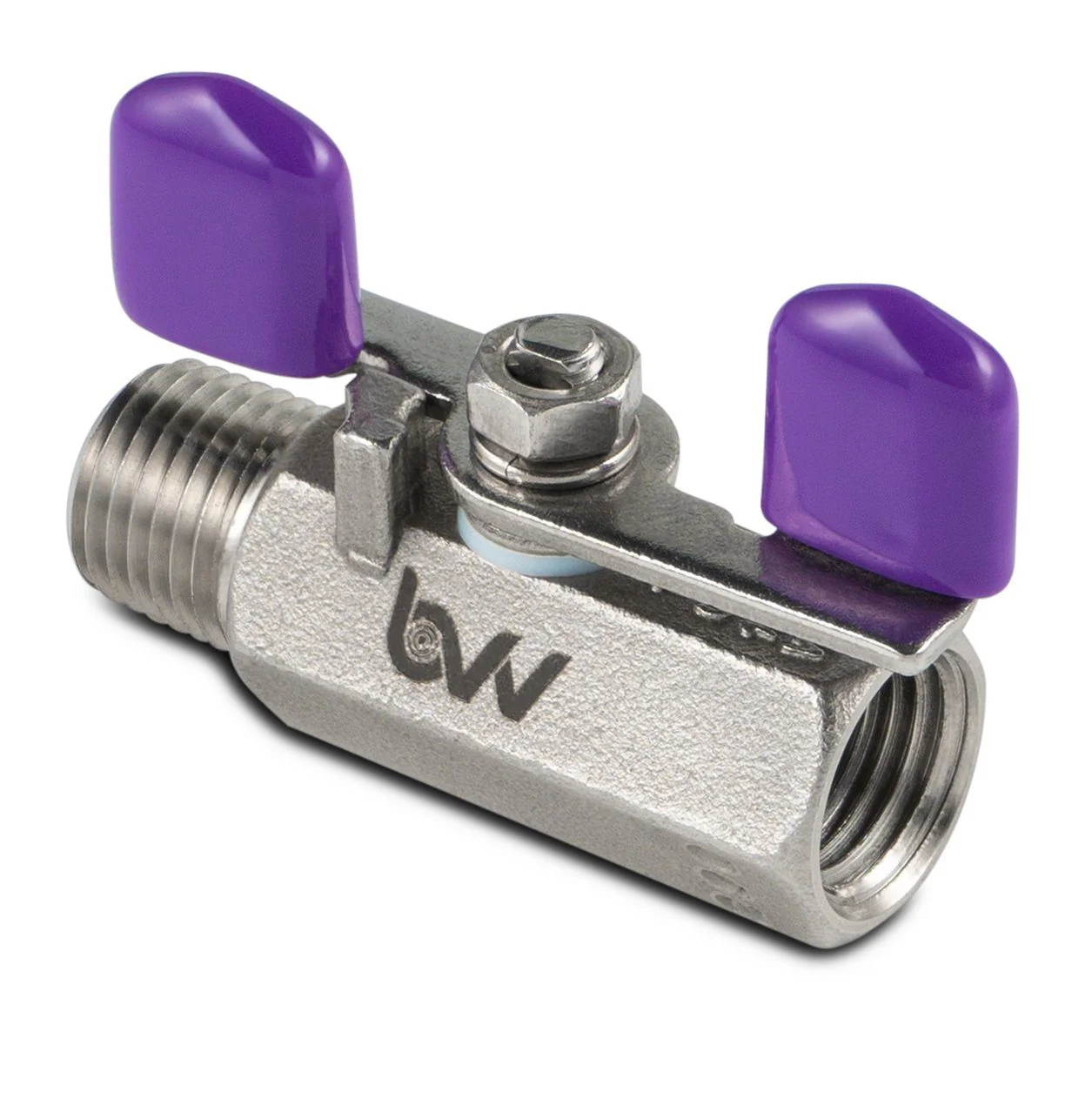 BVV™ 1/4" MNPT x 1/4" FNPT Stainless Steel Miniature Butterfly Handle Ball Valve -20 to 230C Questions & Answers