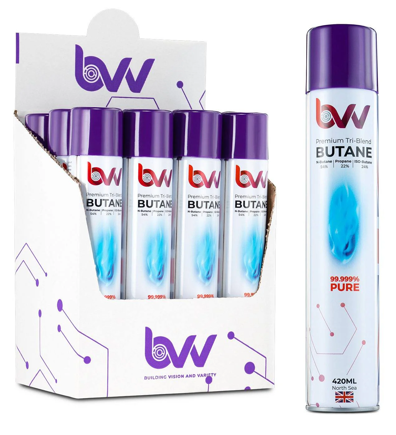 BVV™ 420ml Premium Tri-Blend Butane 99.999% Pure Questions & Answers