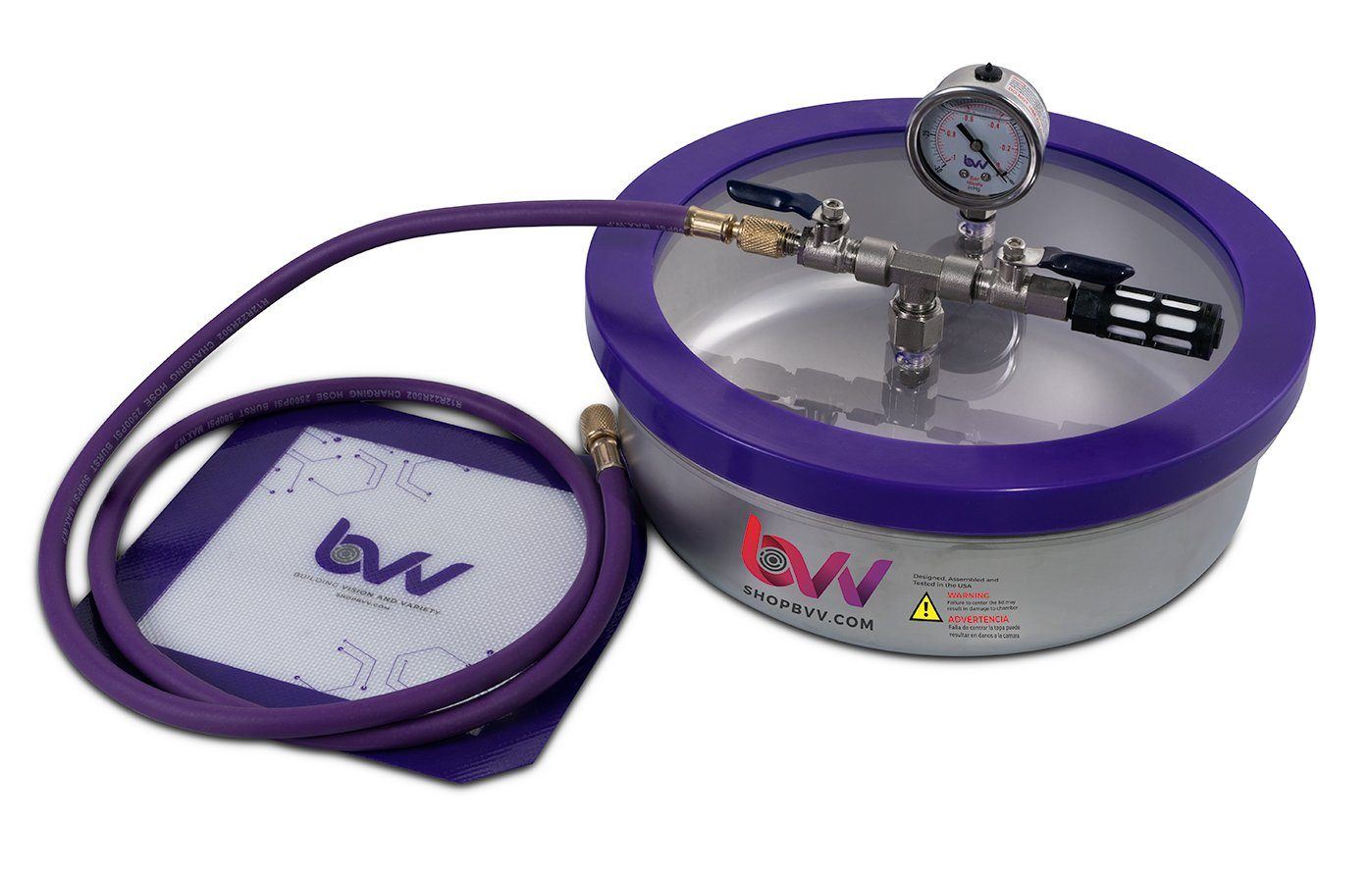 BVV 1 Gallon Flat Stainless Steel Vacuum Chamber With Glass Lid Questions & Answers