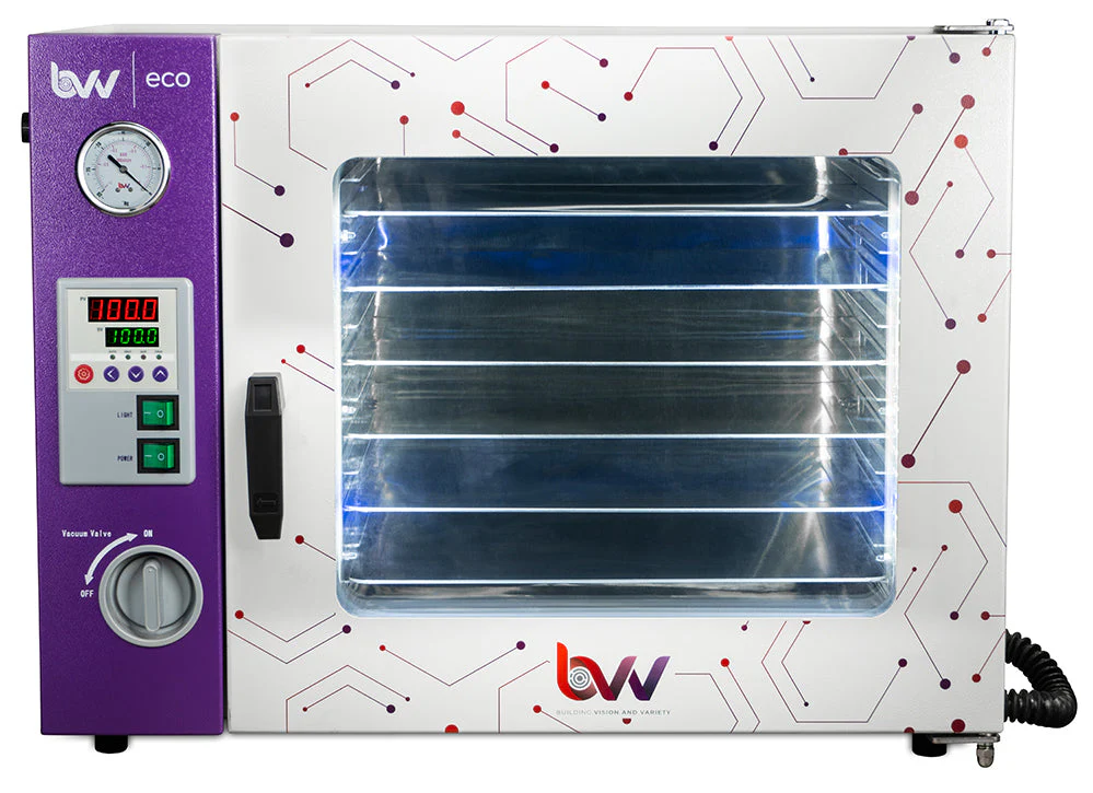 REFURBISHED -- 1.9CF ECO Vacuum Oven - 4 Wall Heating, LED display, LED's  - 6 Shelves Standard Questions & Answers